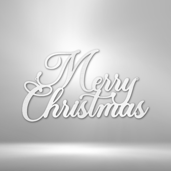 Merry Christmas ScriptSteel Sign Laser Cut Powder Coated Home & Office Metal W